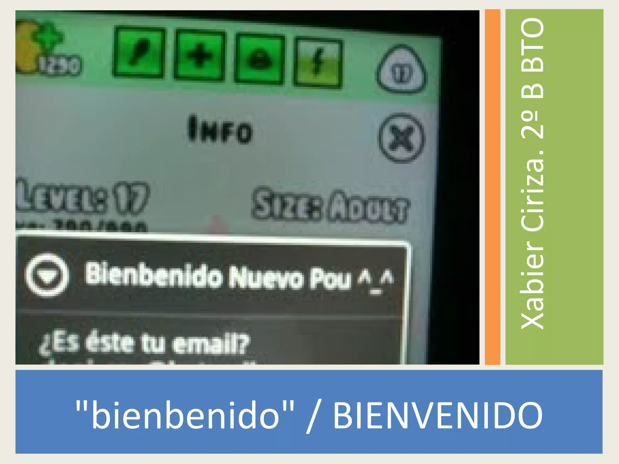 "bienbenido" / BIENVENIDO
XabierCiriza.2ºBBTO
 