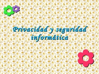 Privacidad y seguridad informática 