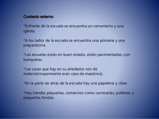 Presentación contexto interno y externo