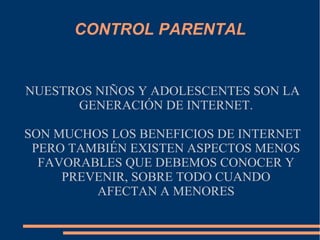 Presentación control parental