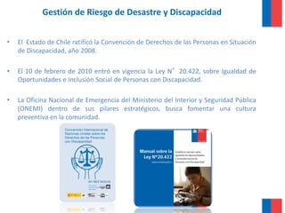 Gestión de Riesgo de Desastres y Discapacidad en Chile | PDF