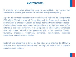 Gestión de Riesgo de Desastres y Discapacidad en Chile | PDF