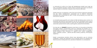 La almendra:                La almendra se cultiva en el área del Mediterráneo desde hace miles de


     dieta mediterránea
                            años, procedente de lejano oriente. Parece probado que fueron los fenicios
                            quienes trajeron el almendro a España hace más de 2.500 años.




                  y salud   Desde entonces, la almendra y otros frutos secos forman parte de la llamada
                            hoy día “dieta mediterránea”, declarada por la UNESCO Patrimonio
                            Inmaterial de la Humanidad en 2007. En ella, se recomienda una ración de
                            frutos secos cada día.


                            La creciente preocupación por la salud, la falta de tiempo para cocinar y la
                            búsqueda de productos que resuelvan más de una necesidad hacen que el
                            consumidor final busque productos cada vez más sofisticados que le aporten
                            soluciones: productos de cuarta y quinta gama, productos funcionales…


                            Por todo ello, en ARANUTS trabajamos para llevar al consumidor el beneficio
                            del regalo natural y excepcional que es la almendra de Aragón con sus
                            propiedades nutracéuticas y nutritivas: Omega3 (ácido oleico) y Omega 6
                            (ácido linoleico), fibra, vitaminas E, C, grupo B, zinc, calcio, manganeso,
                            hierro, magnesio, potasio… además de fibra soluble, proteínas, aminoácidos
                            (arginina)…


                            Existen numerosísimos estudios clínicos que demuestran que el consumo
                            moderado y regular de almendras (unos 25 gr/día) reduce el colesterol LDL,
                            tiene funciones cardioprotectoras, previene el Alzheimer, es antioxidante…




                                                                   14
 