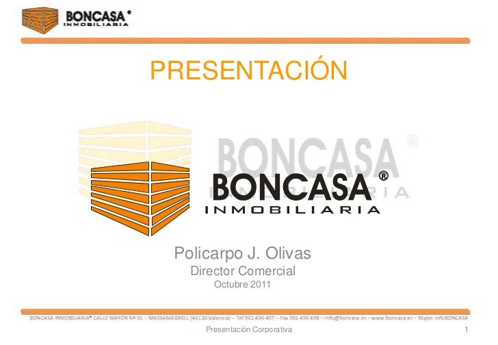 Presentación BONCASA INMOBILIARIA