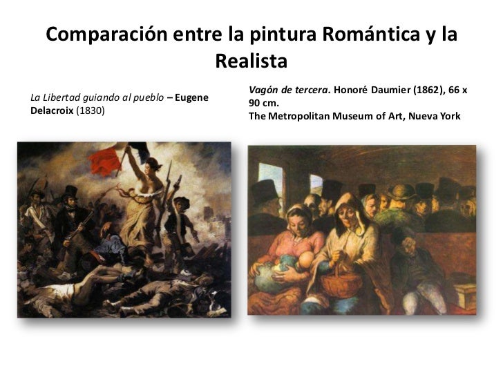Resultat d'imatges de diferències entre l'art romà ntic i el realista