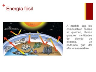 +

Energía fósil

A medida que los
combustibles fósiles
se queman, liberan
grandes cantidades
de
dióxido
de
carbono,
un
poderoso gas del
efecto invernadero.

 