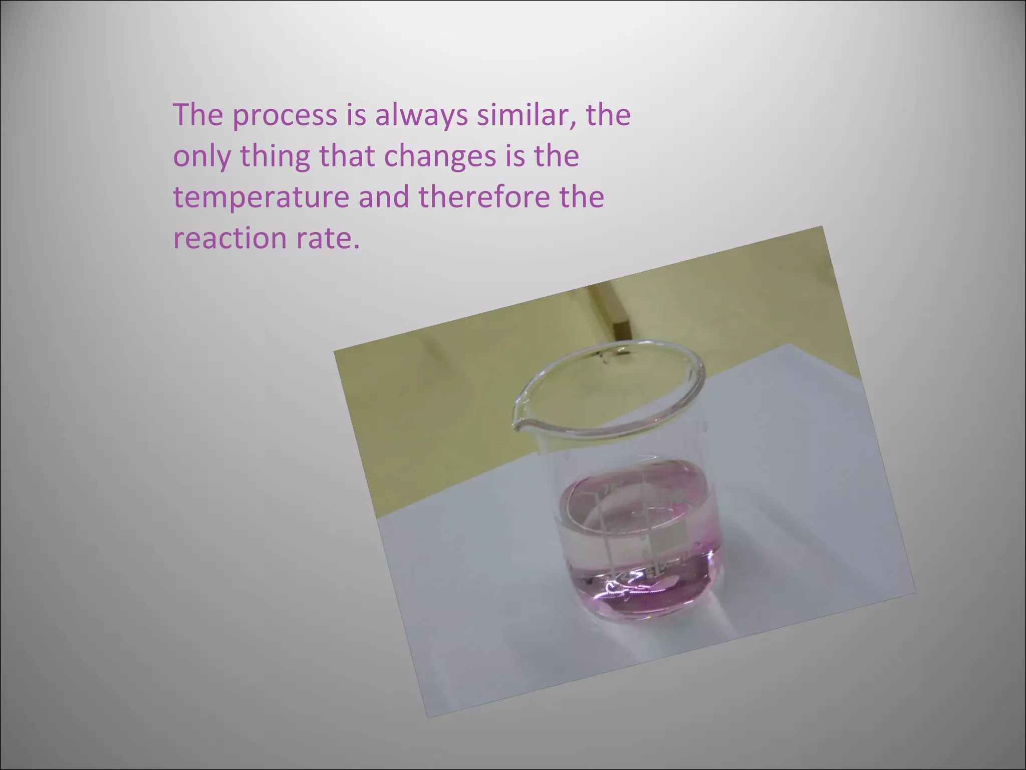 The process is always similar, the only thing that changes is the temperature and therefore the reaction rate. 