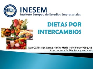 Juan Carlos Benavente Marín/ María Irene Pardo Vásquez
Área docente de Dietética y Nutrición
 