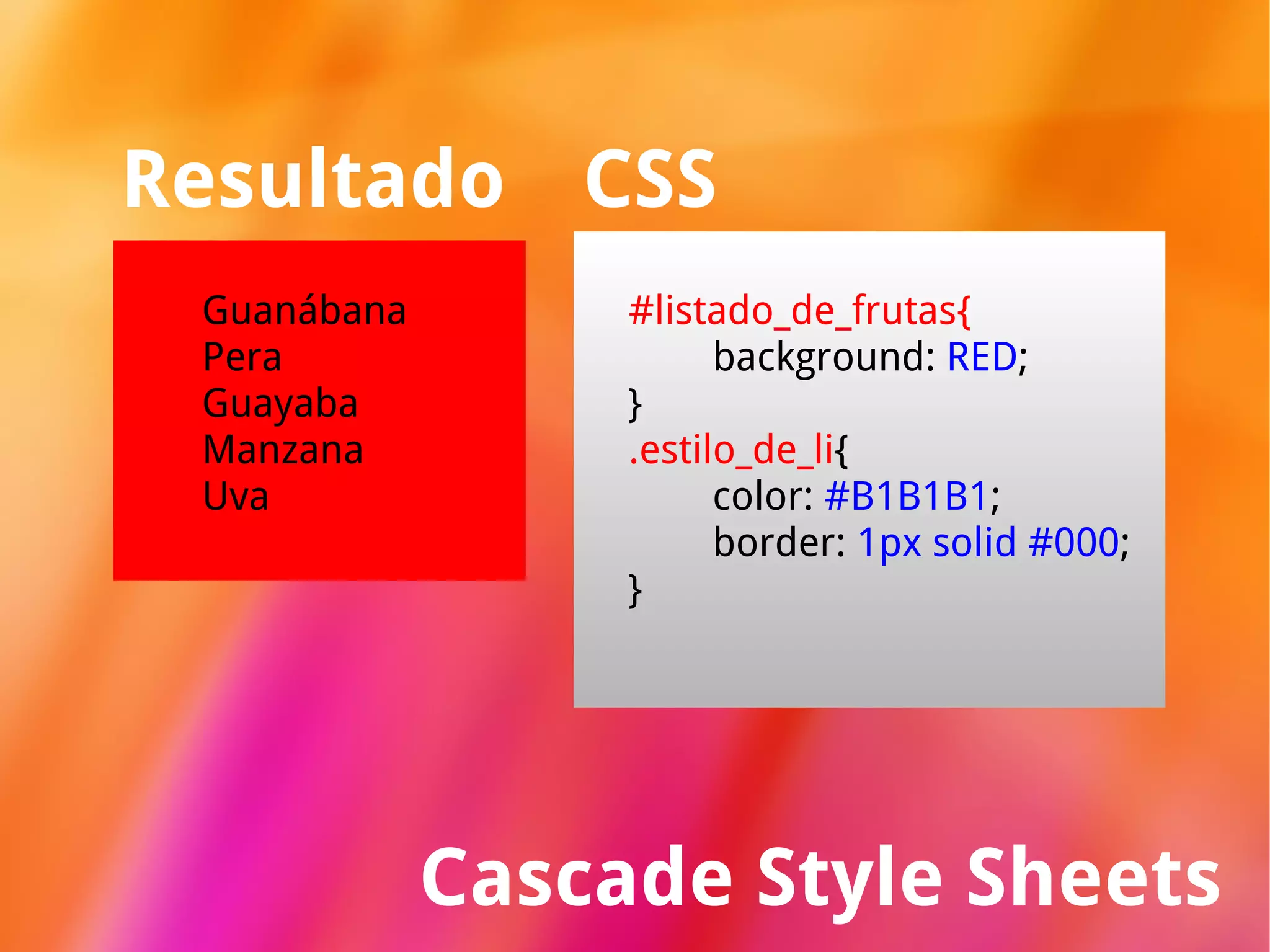 Cascade Style Sheets Resultado Guanábana 