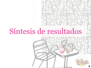 Síntesis de resultados

8

 