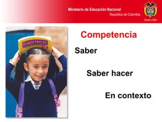 Competencia   Saber   Saber hacer  En contexto 