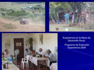 Experiencia en la Mesa de Desarrollo Rural. Programa de Extensión Experiencia 2008 