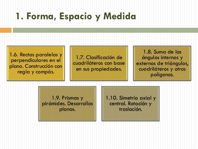 Resultado de imagen para eje forma espacio y medida primaria