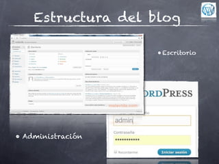 Estructura del blog

                    • Escritorio




• Administración
 