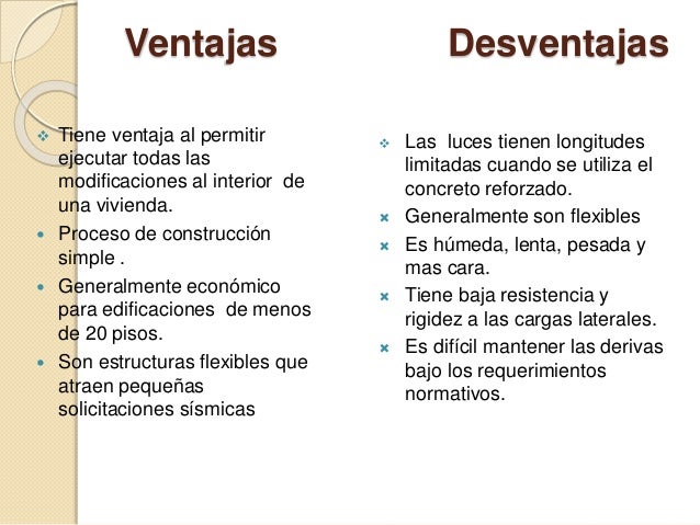 Resultado de imagen para ventajas y desventajas de las estructuras laminares