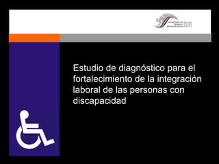 Estudio de diagnóstico para el fortalecimiento de la integración laboral de las personas con discapacidad 