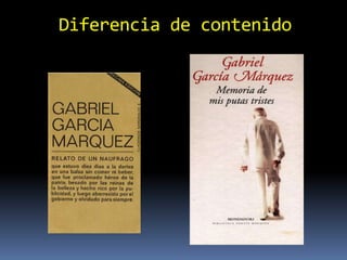 Diferencia de contenido
 