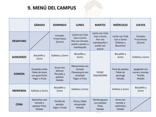 9. MENÚ DEL CAMPUS