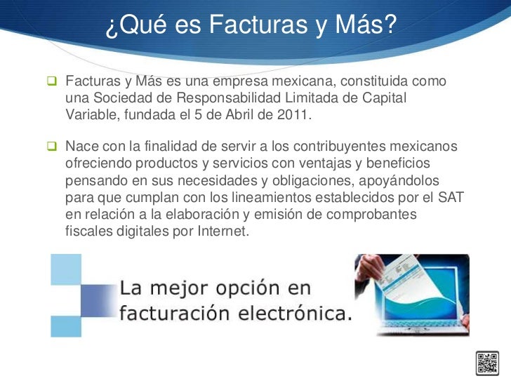 presentación de facturas y más