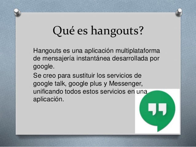 Presentacion De Hangouts En Slideshare