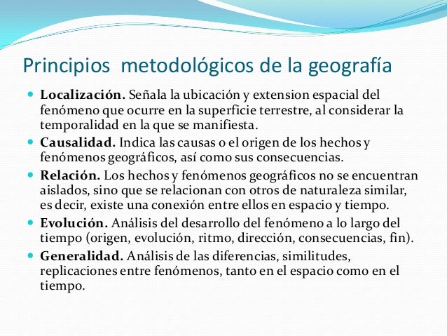 Presentación de la introducción a la geografía