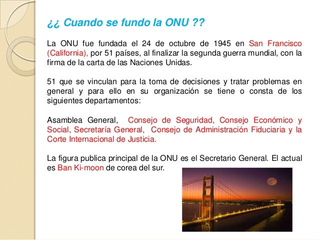 Presentación de la onu 2