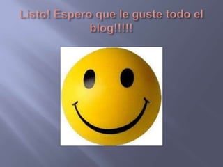 Presentación del blog