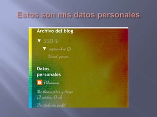 Presentación del blog