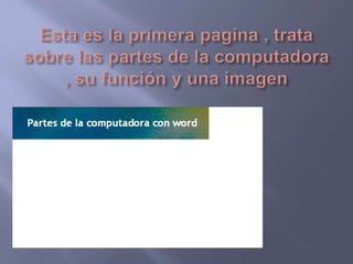 Presentación del blog