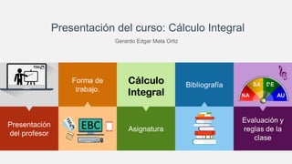Presentación del curso: Cálculo Integral
Gerardo Edgar Mata Ortiz
 