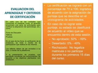 Presentación del curso cocina internacional