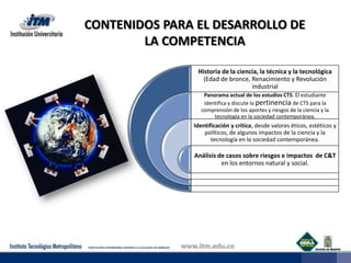 CONTENIDOS PARA EL DESARROLLO DE LA COMPETENCIA