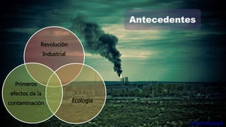 Antecedentes 
https://flic.kr/p/5xk4S1 
Revolución 
Industrial 
Ecología 
Primeros 
efectos de la 
contaminación 
 