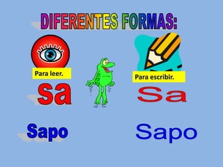 Para leer.   Para escribir.
 