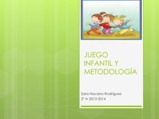 JUEGO
INFANTIL Y
METODOLOGÍA
Sara Navarro Rodríguez
2º A 2013-2014

 