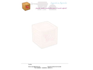 Presentación del juguete