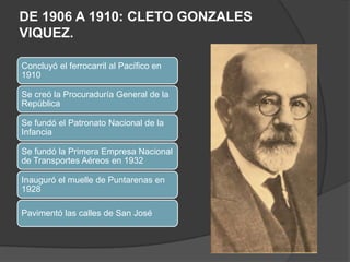 DE 1906 A 1910: CLETO GONZALES VIQUEZ.