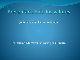 Juan Sebastián Gaitán mazuera
11-1
Institución educativa Belisario peña Piñeiro
 
