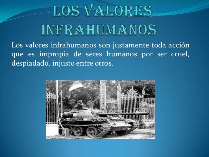 Presentación de los valores humanos