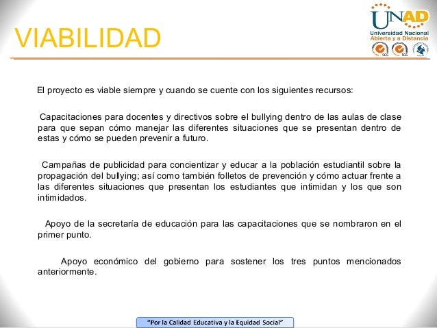 Presentación del proyecto formulado proyecto sobre la