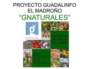 PROYECTO GUADALINFO EL MADROÑO  “GNATURALES” 