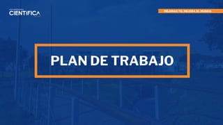 PLAN DE TRABAJO
 
