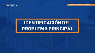 IDENTIFICACIÓN DEL
PROBLEMA PRINCIPAL
 