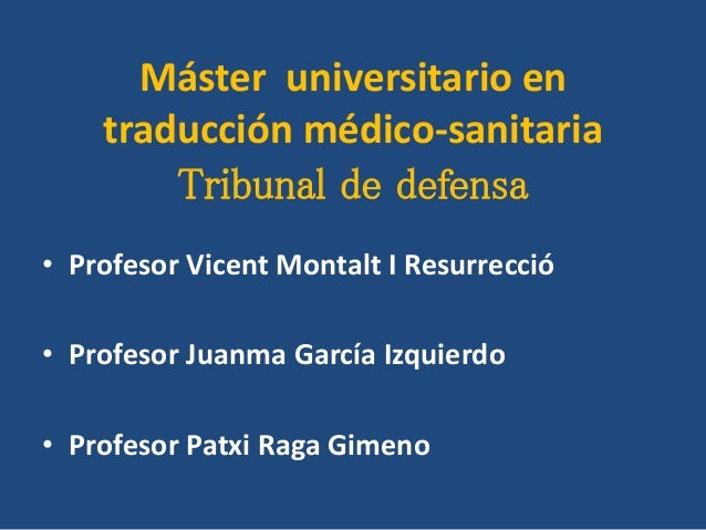 Presentación del tfm