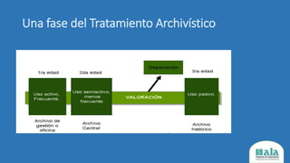 Una fase del Tratamiento Archivístico
 