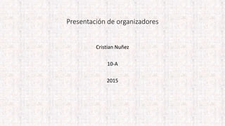 Presentación de organizadores
Cristian Nuñez
10-A
2015
 