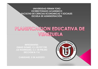 Planificación Educativa en Venezuela