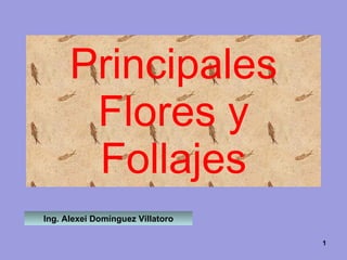 Principales Flores y Follajes Ing. Alexei Domínguez Villatoro 