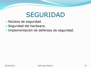 Componentes de una política de seguridad(11)