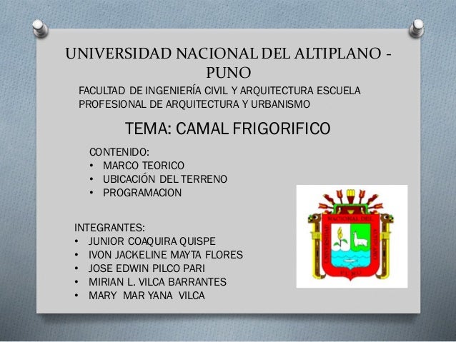Proyecto Frigorifico Camal
